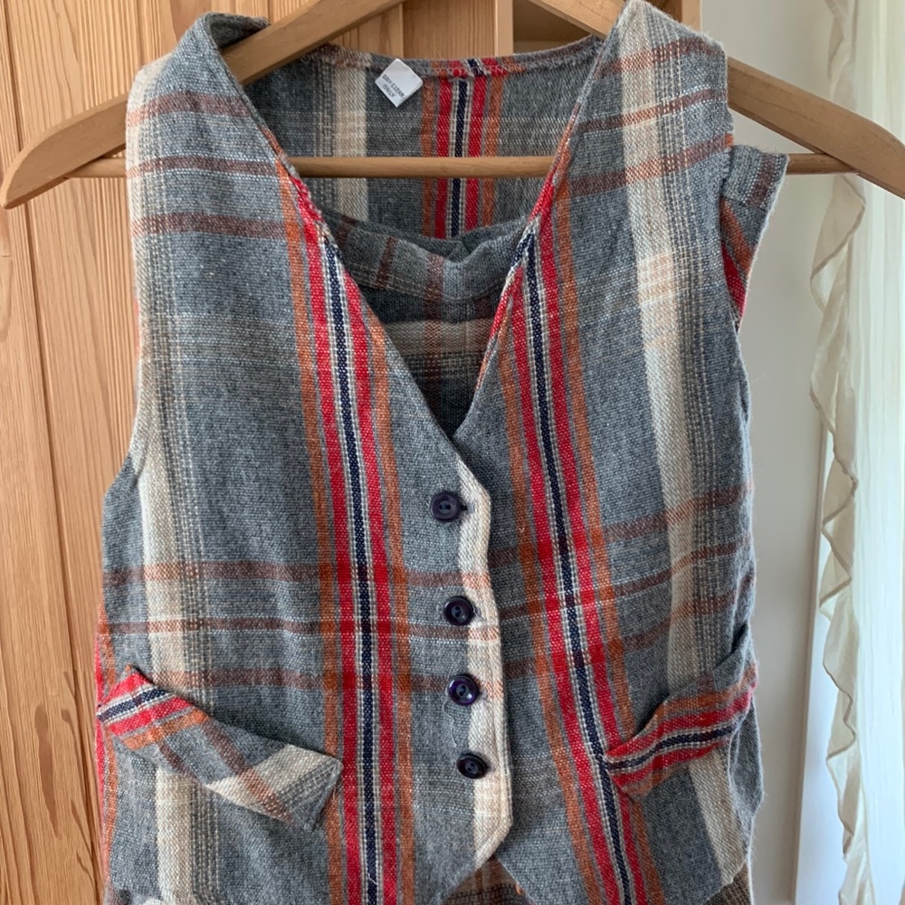 Vintage wool vest and matching skirt